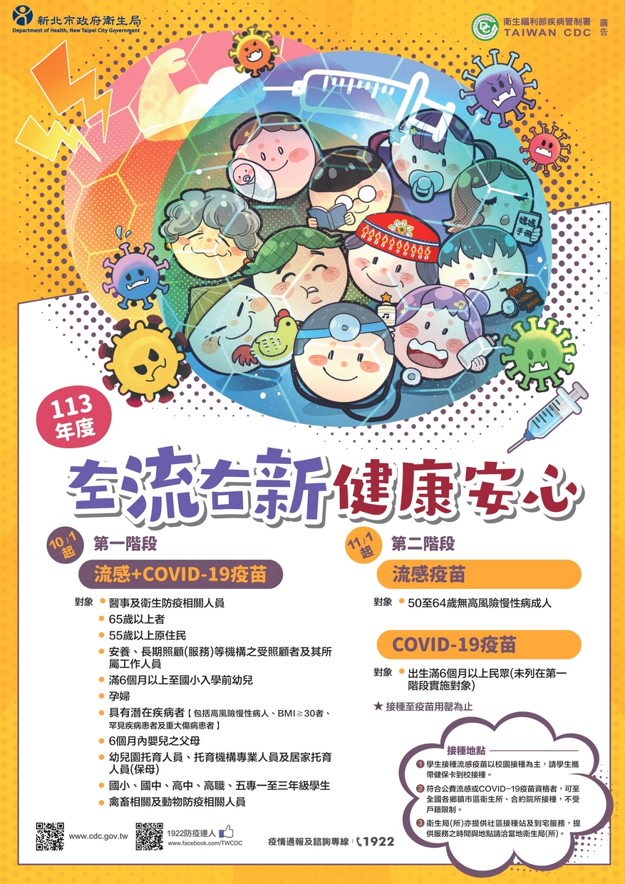 新北市政府衛生局左流右新疫苗施打宣導