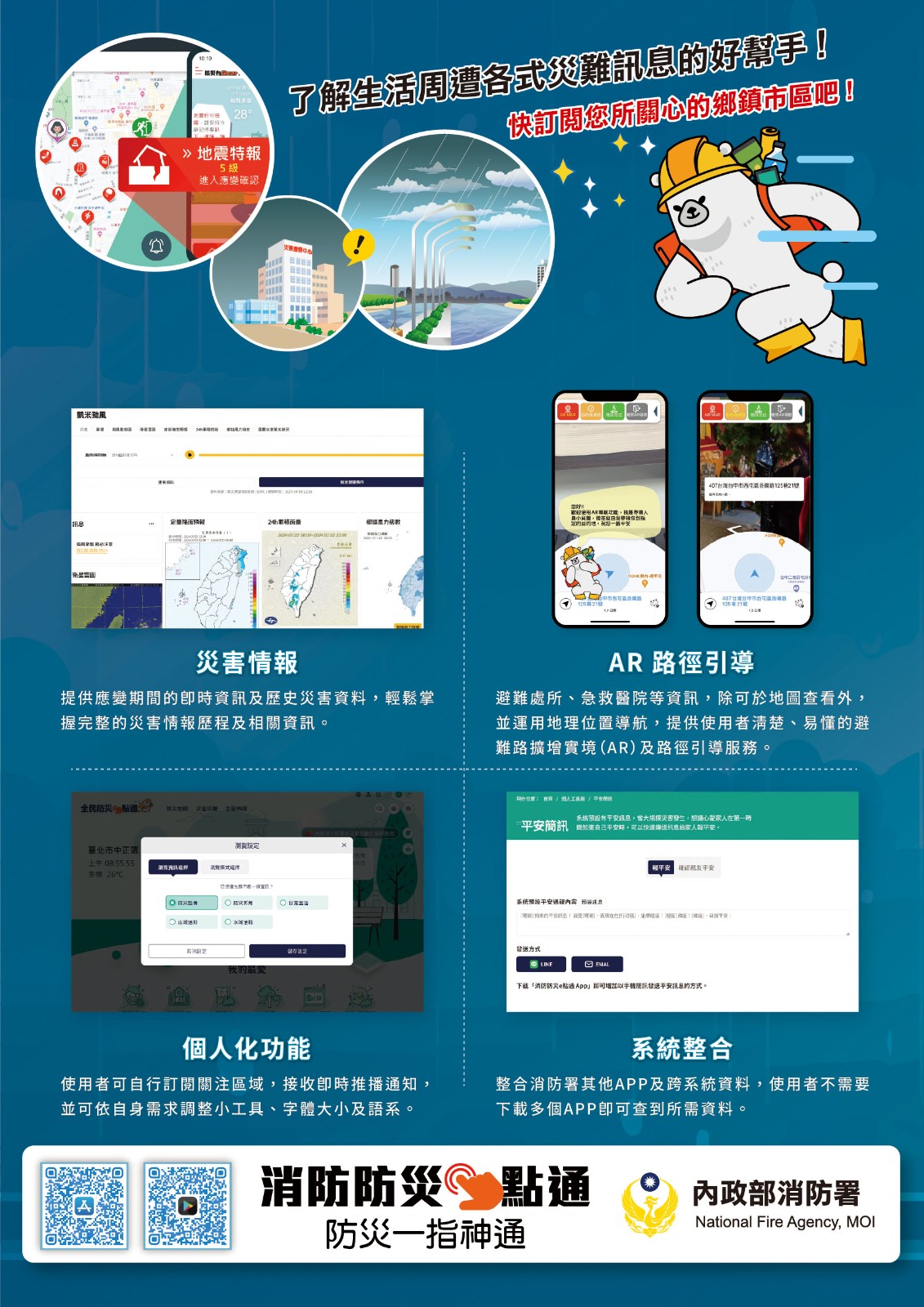 【轉知】內政部消防署「全民防災e點通網站」及「消 防防災e點通APP」請多加利用照片